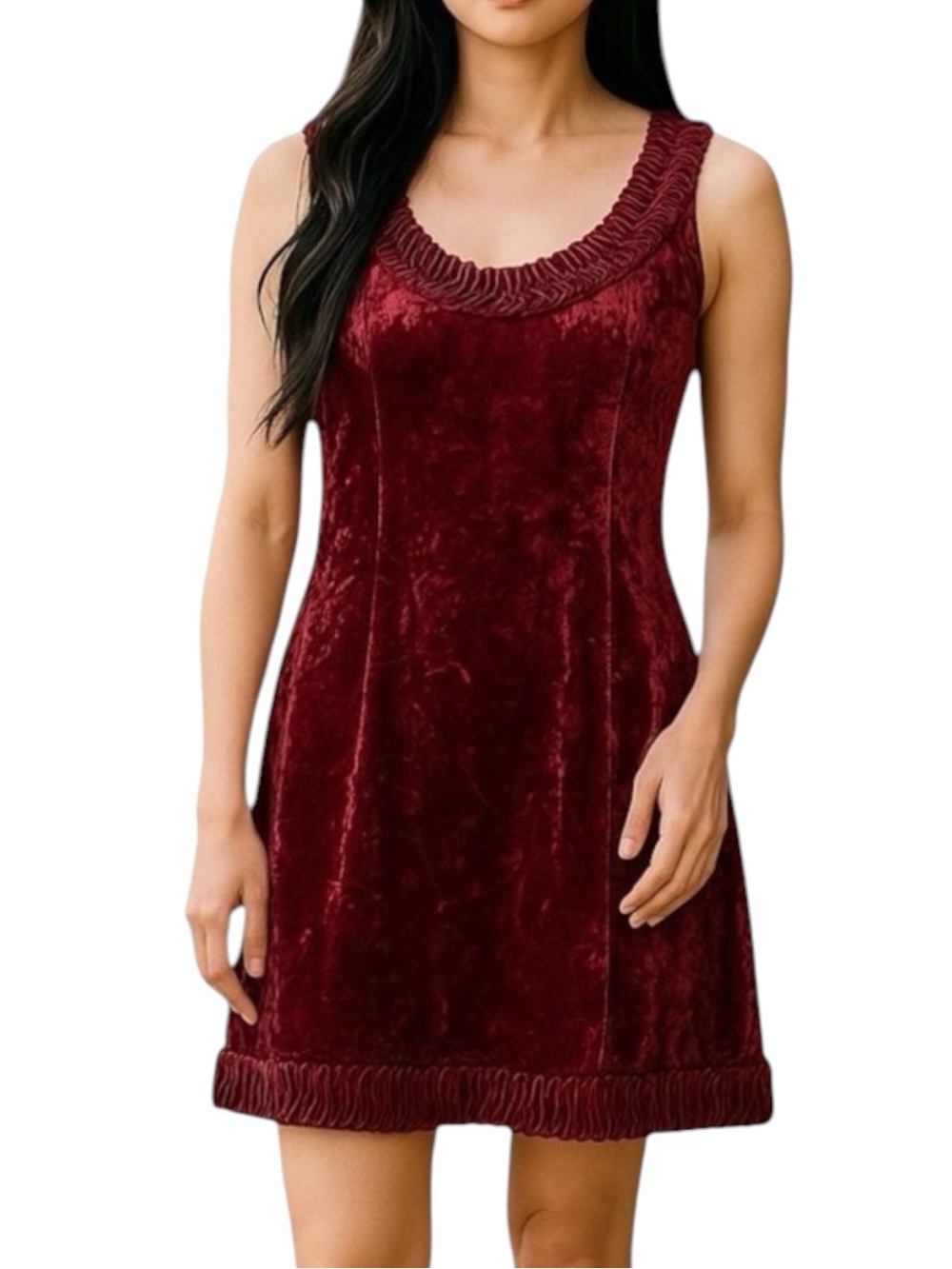 Nicole Miller Red Crushed Velvet WhimsiGoth Witchy Dress NWOT Size S